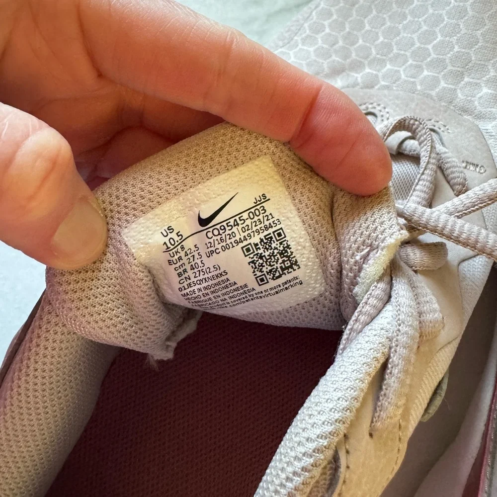 Nike Legend Essential 2 Women's Platinum Violet & White Shoes Size 10.5